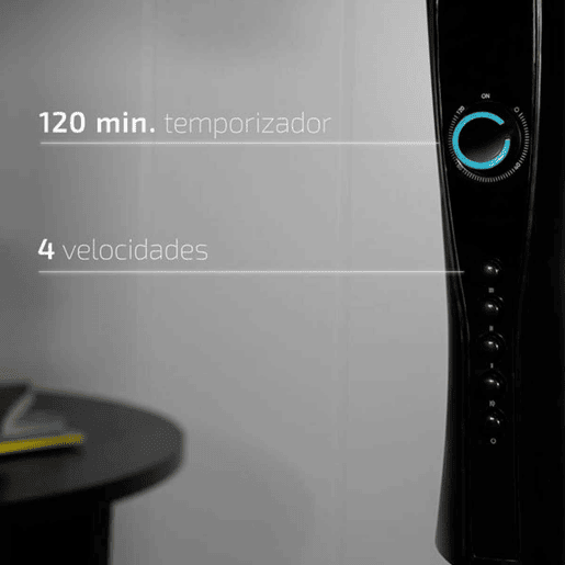 Cecotec Ventoinha de pé de 16u2019u2019 com 50 W e temporizador, 4 velocidades, oscilação, silenciosa, altura ajustável, 5 pás e máxima segurança.