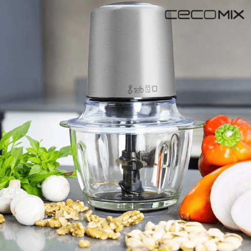 Cecotec Picadora de carne e verduras elétrica compata com corpo de aço e lâminas com revestimento de titânio. Cecotec Picadora de carne e verduras elétrica compata com corpo de aço e lâminas com revestimento de titânio.