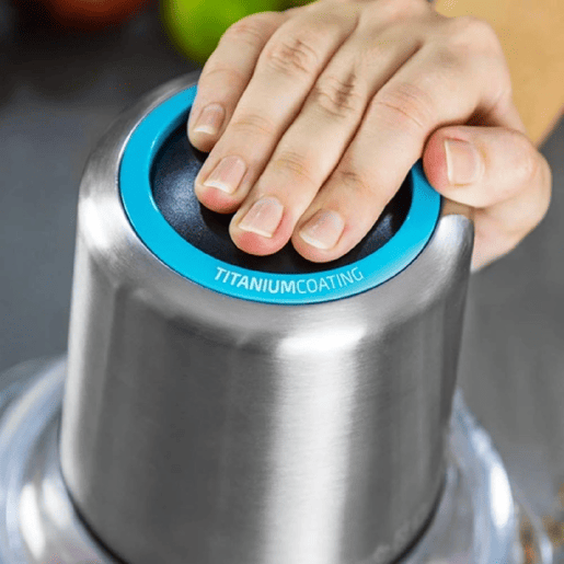 Cecotec Picadora de carne e verduras elétrica compata com corpo de aço e lâminas com revestimento de titânio. Cecotec Picadora de carne e verduras elétrica compata com corpo de aço e lâminas com revestimento de titânio.