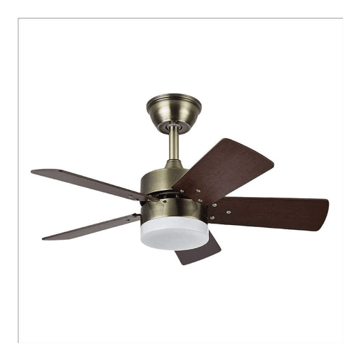 ventilador de tecto metálico dourado série marta 76cm