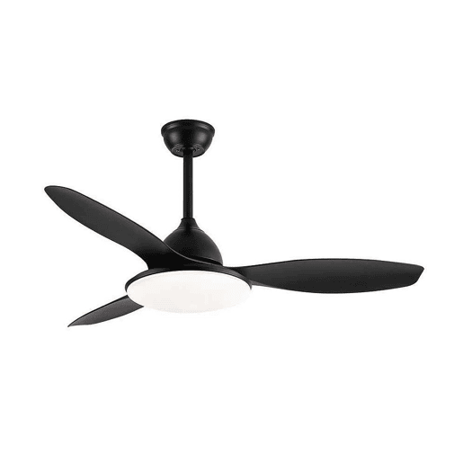 ventilador de tecto metálico cor preta série yael 122cm