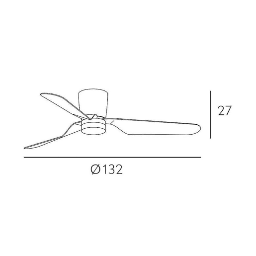 ventilador de tecto metálico cor castanha série kochi 132cm