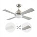 Ventilador De Techo Dc Borneo Niquel 106cm Led Cct Regulable Control Remoto Con Temporizad Ventilador De Techo Dc Borneo Niquel 106cm Led Cct Regulable Control Remoto Con Temporizad Níquel