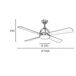 Ventilador De Techo Dc Borneo Niquel 106cm Led Cct Regulable Control Remoto Con Temporizad Ventilador De Techo Dc Borneo Niquel 106cm Led Cct Regulable Control Remoto Con Temporizad Níquel