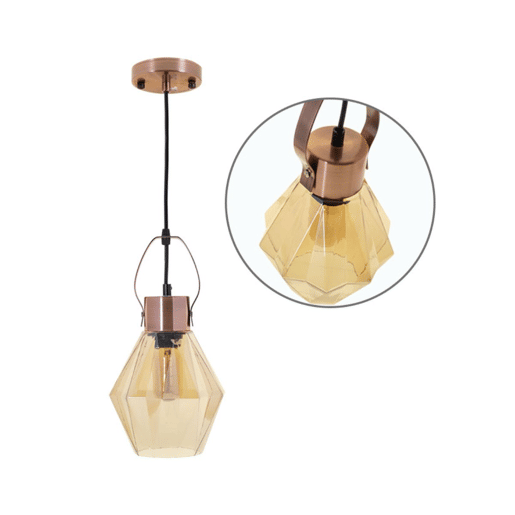 candeeiro de tecto em metal cor de cobre série ziva 17cm candeeiro de tecto em metal cor de cobre série ziva 17cm