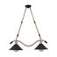 pendente de metal cor preta série corda 82cm