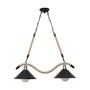 pendente de metal cor preta série corda 82cm