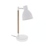 candeeiro flexográfico de metal branco série delza 16cm