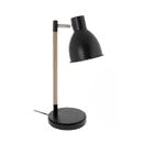 candeeiro flexográfico de metal preto série delza 16cm