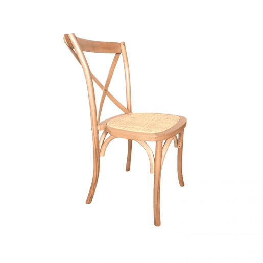Conjunto de 2 cadeiras de jantar Provenza Rattan - Transparente 52 x 89 x 48 cm