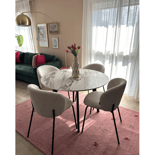 Mesa de jantar MOSBY Mármore 110 cm 110 cm