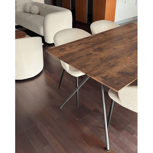 Mesa de jantar AMSTERDAM Castanho escuro 160 cm 90 cm