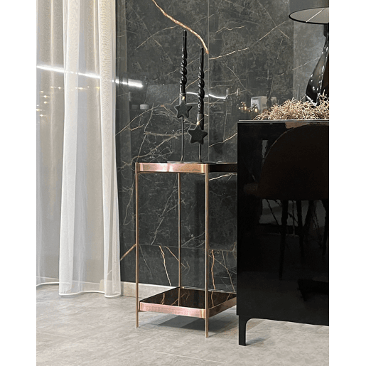 Mesa de apoio ALSEA Vidro de segurança (temperado) Cobre