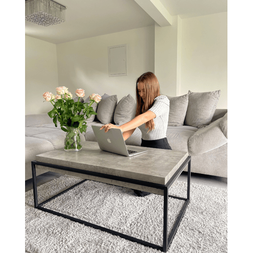 Mesa de centro ALTOS Efeito de betão cinzento