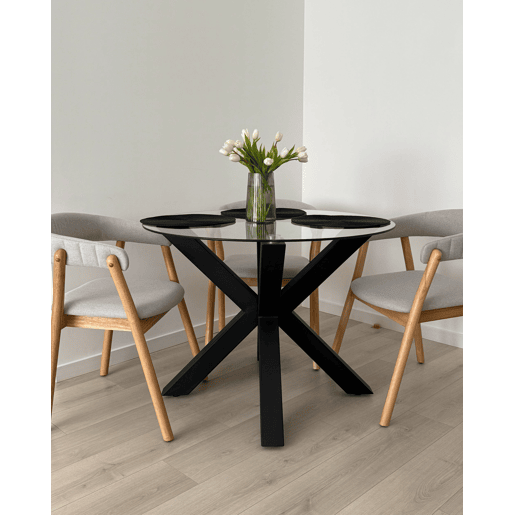 Mesa de jantar OTIUM Preto 100 cm 100 cm