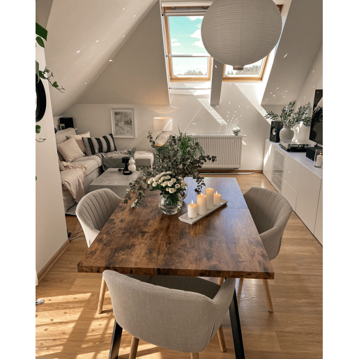 Mesa de jantar extensível HARLOW Castanho escuro 140180 cm 90 cm