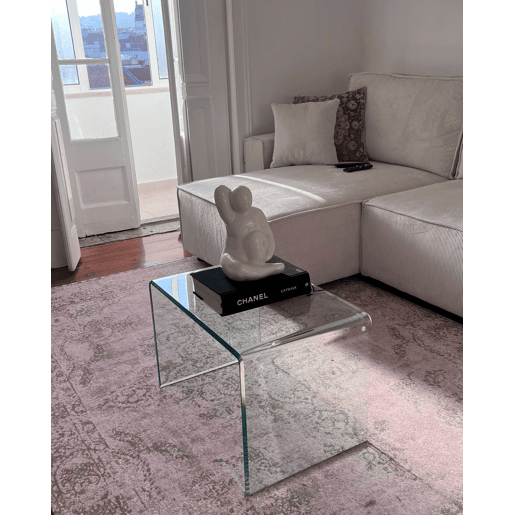 Mesa de apoio LOURDES Vidro de segurança (temperado) Transparente