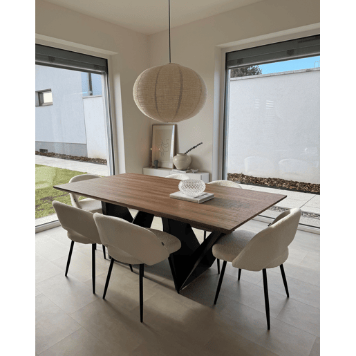 Mesa de jantar SINTRA Castanho escuro 200 cm 100 cm