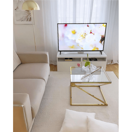 Mesa de centro BEVERLY Vidro Dourado Mesa de centro BEVERLY Vidro Dourado