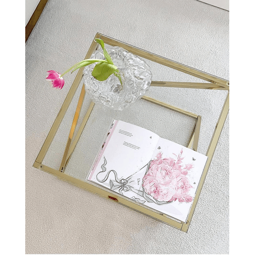 Mesa de centro BEVERLY Vidro Dourado Mesa de centro BEVERLY Vidro Dourado