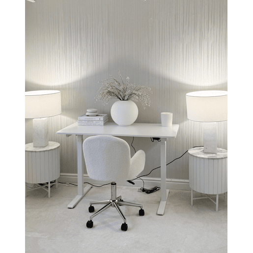 Secretária de pé ajustável eletricamente GRIFTON Branco 120 cm 60 cm Secretária de pé ajustável eletricamente GRIFTON Branco 120 cm 60 cm