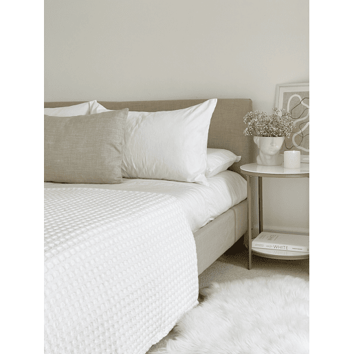Cama Tecido FITOU 160 x 200 cm Creme