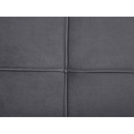 Cama Veludo LANNION 180 x 200 cm Cinzento escuro