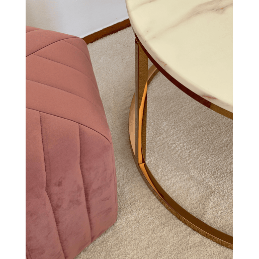 Mesa de centro CORAL Rosa-dourado