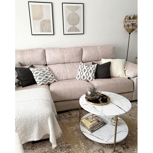 Mesa de centro REVA Mármore branco Mesa de centro REVA Mármore branco