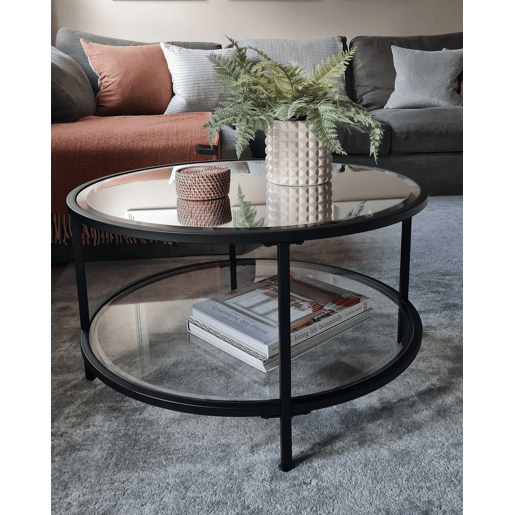 Mesa de centro BIRNEY Vidro de segurança (temperado) Preto Mesa de centro BIRNEY Vidro de segurança (temperado) Preto