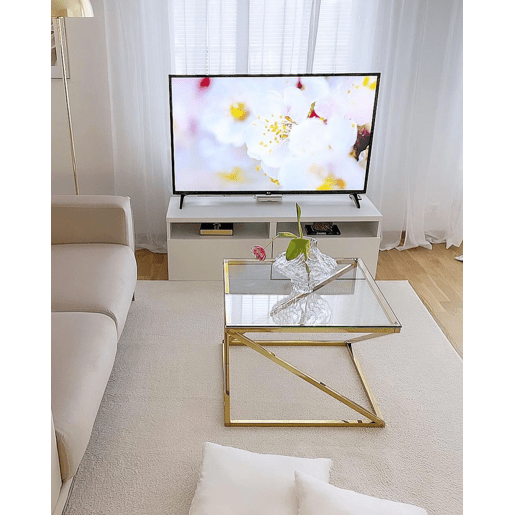 Mesa de apoio BEVERLY Vidro Dourado Mesa de apoio BEVERLY Vidro Dourado