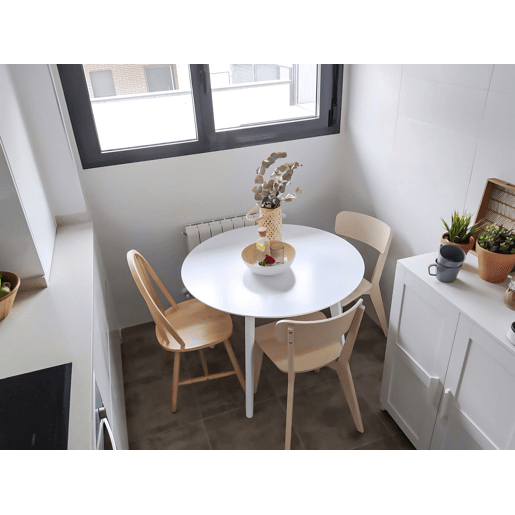 Mesa de jantar ROXBY Branco 100 cm 100 cm