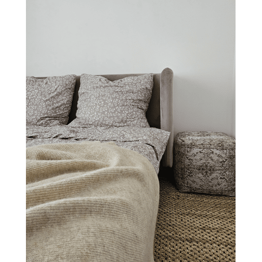 Cama Veludo ARETTE 160 x 200 cm Taupe
