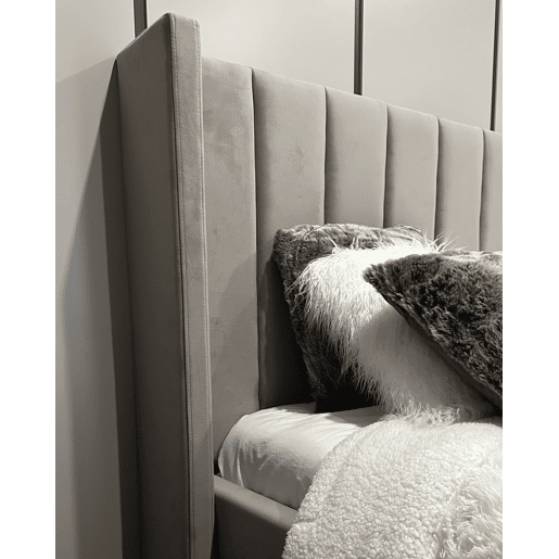 Cama Veludo VILLETTE 160 x 200 cm Taupe