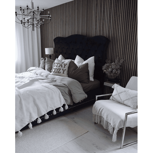 Cama Veludo AYETTE 180 x 200 cm Preto