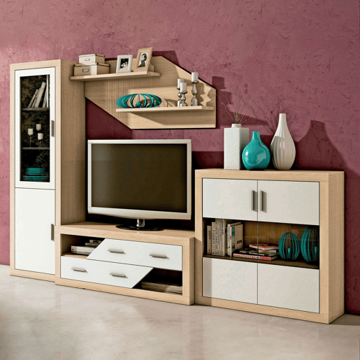 Vitrina Nuka 2 portas Cambria - Branco 60 x 193,2 x 34,6 cm