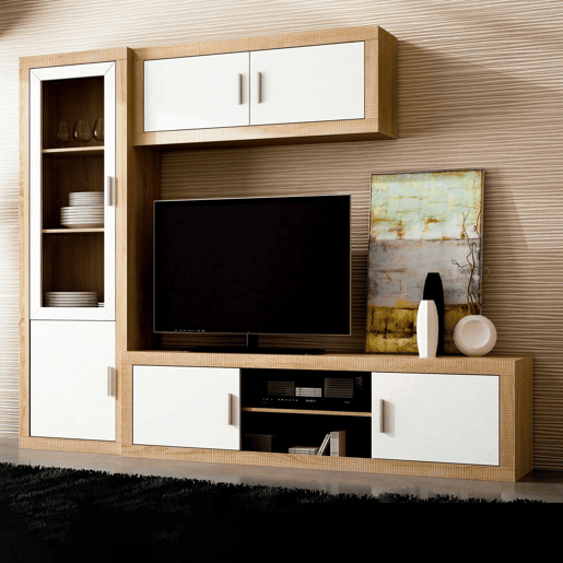 Vitrina Nuka 2 portas Cambria - Branco 60 x 193,2 x 34,6 cm