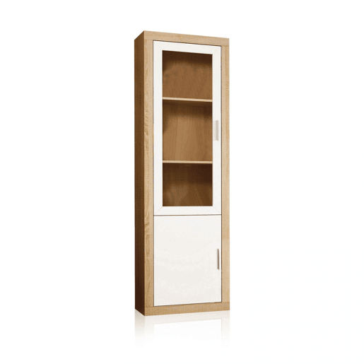 Vitrina Nuka 2 portas Cambria - Branco 60 x 193,2 x 34,6 cm