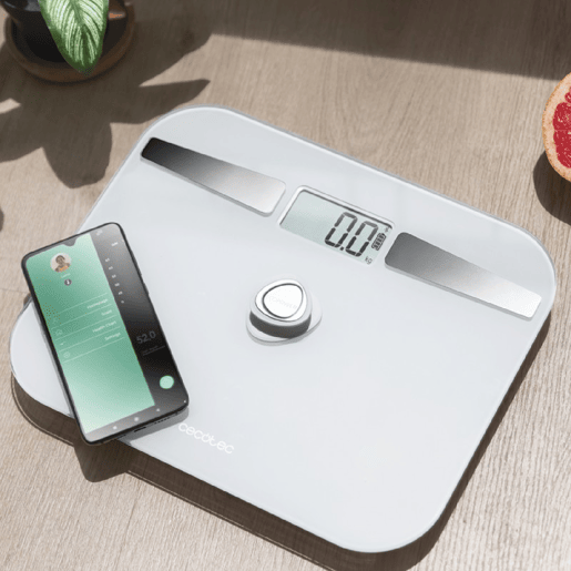 Cecotec Balança para casa de banho sem pilhas, inteligente, de alta precisão e com conetividade Bluetooth. Cecotec Balança para casa de banho sem pilhas, inteligente, de alta precisão e com conetividade Bluetooth.