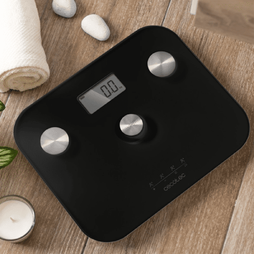 Cecotec Balança para casa de banho sem pilhas, inteligente de alta precisão e função bioimpedância. Cecotec Balança para casa de banho sem pilhas, inteligente de alta precisão e função bioimpedância.