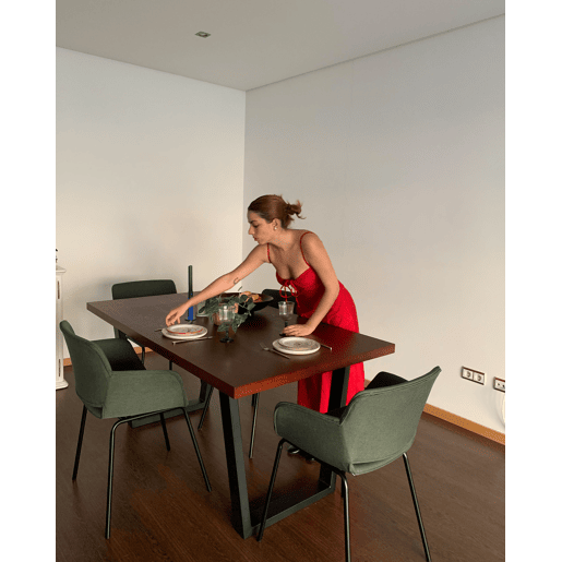 Mesa de jantar AUSTIN Nogueira escura 160 cm 90 cm