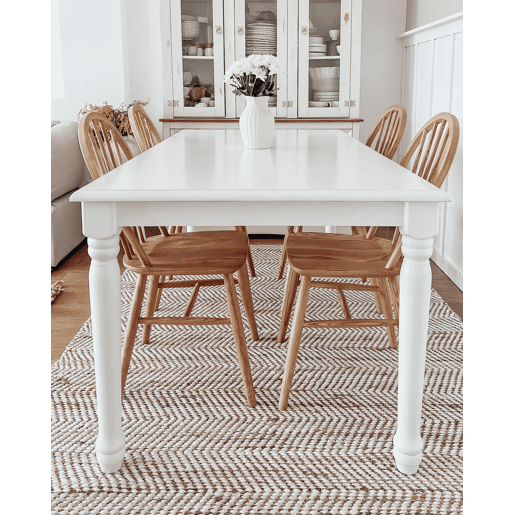Mesa de jantar CARY Branco 180 cm 90 cm Mesa de jantar CARY Branco 180 cm 90 cm
