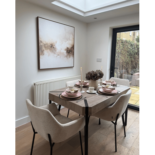Mesa de jantar CAMBELL Taupe 130 cm 80 cm