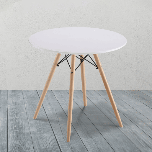 Mesa de jantar redonda Tower Branco 80cm x 75 x 80 cm