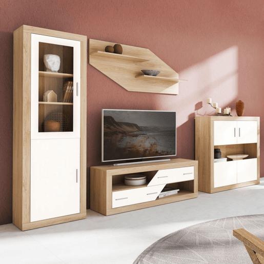 Adega de 2 portas Nuka Cambria - Branco 110 x 110 x 34,6 cm Adega de 2 portas Nuka Cambria - Branco 110 x 110 x 34,6 cm