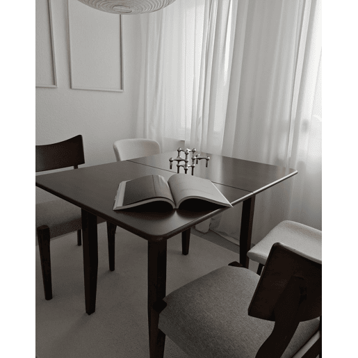 Mesa de jantar extensível MASELA Castanho escuro 90120 cm 60 cm Madeira