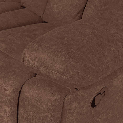 Sofá de relaxamento de 2 lugares Kendal Chocolate 152cm x 101 x 97 cm
