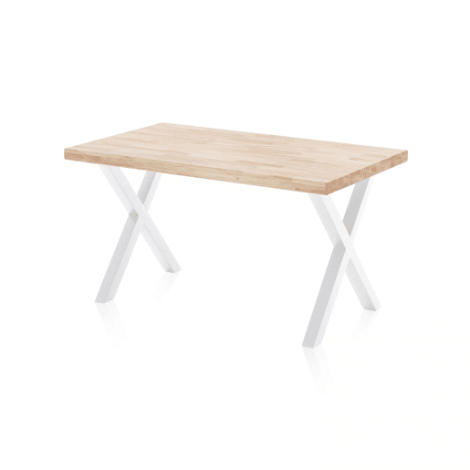 Mesa de jantar X-Loft 140 Carvalho selvagem - Branco 140x80 cm