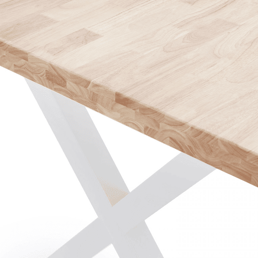 Mesa de jantar X-Loft 140 Carvalho selvagem - Branco 140x80 cm