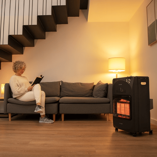 Cecotec Aquecedor a gás com uma potência de até 4,2 kW, triplo sistema de segurança e botija de gás com capacidade de 15 kg.